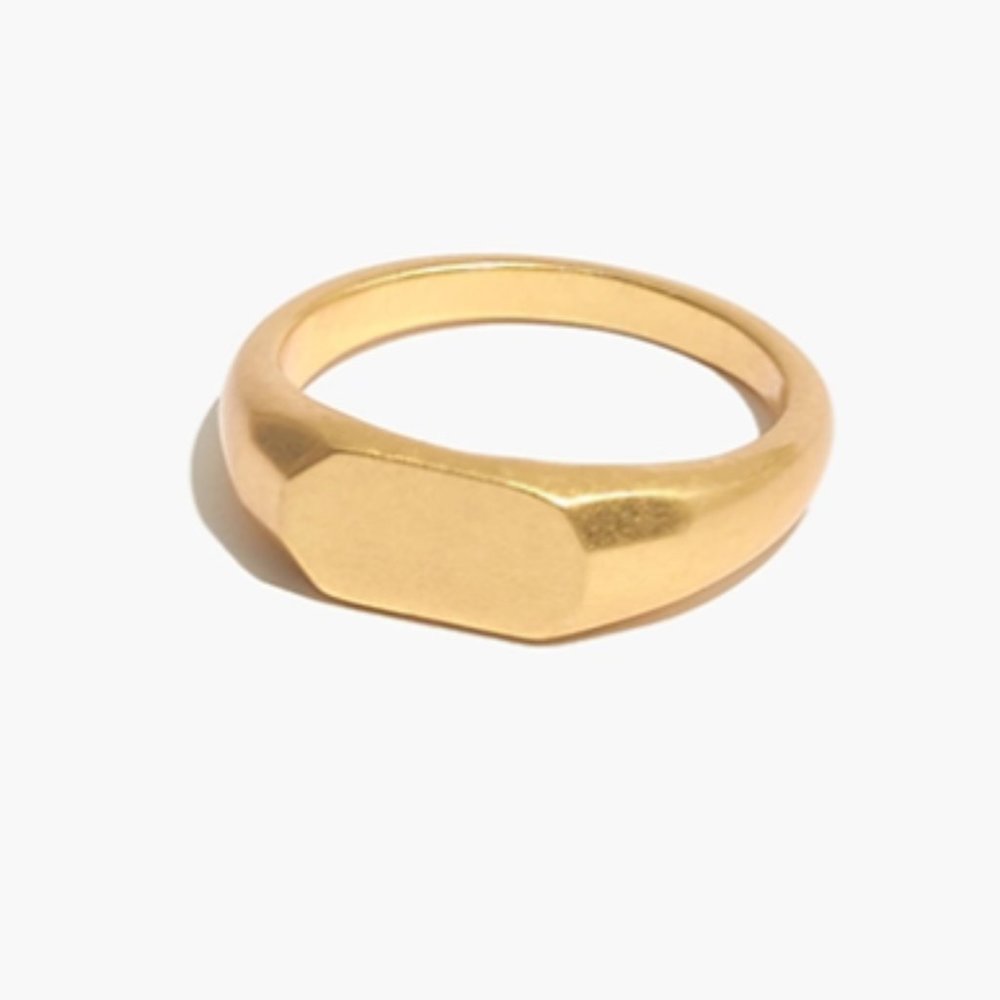 Madewell Slim Signet Ring Size 8